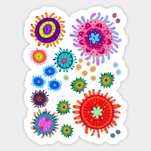 Tropical Zoanthid Saltwater Coral Pattern Sticker